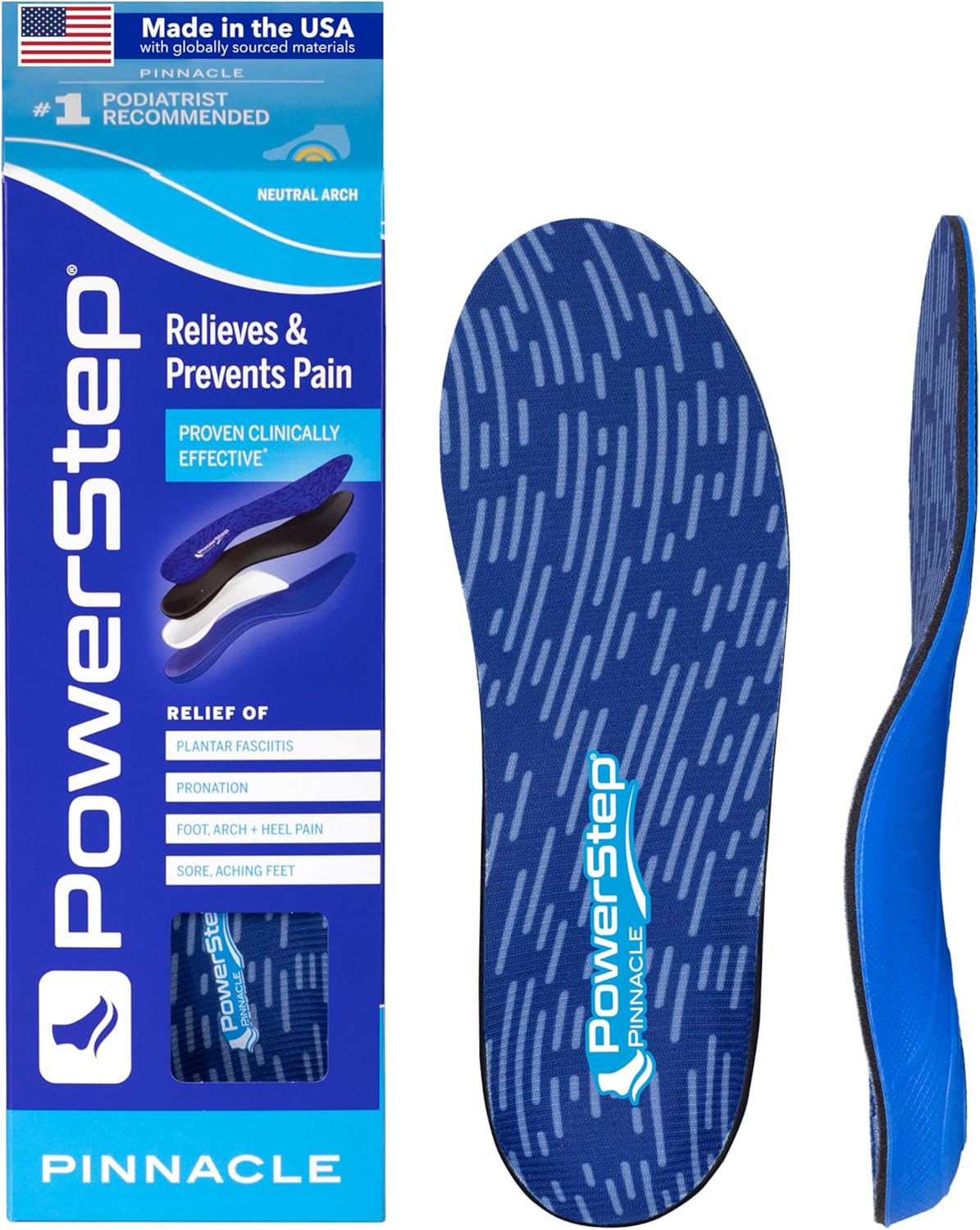 PowerStep Pinnacle Insoles — box and insole